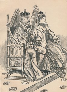 「エドワード7世とアレクサンドラ女王」、1907年頃 作： Unbekannt