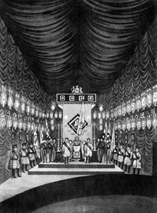 1830年、ウィンザー城の州に横たわるジョージ4世 作： Unbekannt