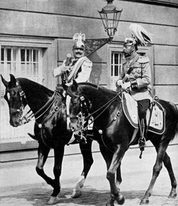 イギリスのジョージ5世王とドイツのカイザーヴィルヘルム2世、1913年1951年 作： Unbekannt
