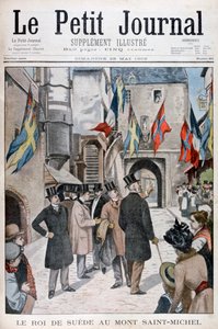 1902年、フランスのノルマンディーのモンサンミシェルを訪れたスウェーデンのオスカー2世 作： Unbekannt