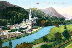 バシリカアンドザケイブ、ルルド、フランス、1933 作： Unbekannt