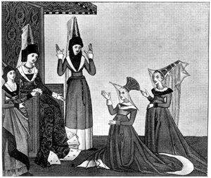 女性の頭飾り、15世紀、1910