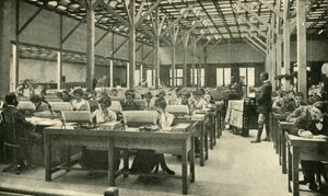 アメリカ国勢調査の帰還をまとめた書記官、1901年。