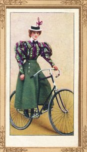 分割スカートを着た女性サイクリスト、1939 作： Unbekannt