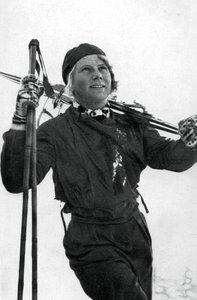 ライラシューニルセン、ノルウェースキーヤー、冬季オリンピック、ドイツ、ガルミッシュパルテンキルヘン、1936年 作： Unbekannt