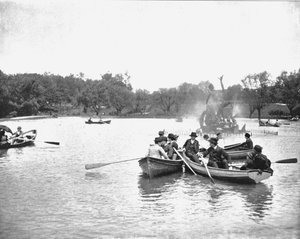 米国オハイオ州クリーブランドのウェイドパークにある湖、c1900。 作： Unbekannt