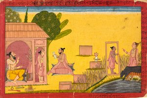 エルミタージュのラクシュマナ、ラーマーヤナのフォリオ。 1690-1710。 作： Unbekannt