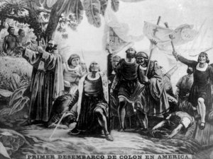 アメリカでのコロンブスの着陸、15世紀、1920年代 作： Unbekannt
