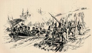 ラルフアバクロンビー卿とイギリス軍のアレクサンドリア上陸、1801年、1884年 作： Unbekannt