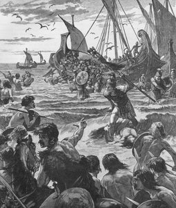 ケント沿岸でのローマ人の上陸、1905年43 作： Unbekannt