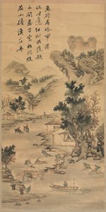 風景、1800年代。 作： Unbekannt
