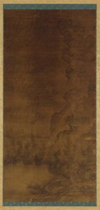 風景: 垂直の崖と荒れた水、17 世紀。 作： Unbekannt