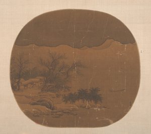 漁村と湖のボートのある風景します。