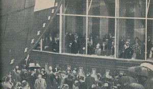 1934年9月26日、1936年9月26日、巨大な新しい英国船のRMSクイーンメリー号の打ち上げ 作： Unbekannt