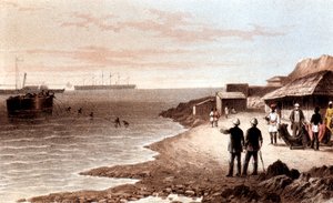 ボンベイとアデンの間のインド洋を横切る電信ケーブルの敷設、1870年 作： Unbekannt
