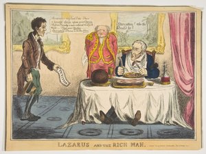 ラザロと金持ち、1830年。 作： Unbekannt