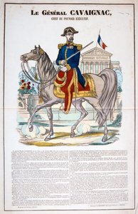 ルジェネラルカヴァニャック1848年1月28日、フランス。カラーリトグラフ。プライベートコレクション 作： Unbekannt