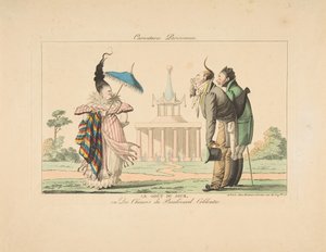 ルゴエデュジュールまたはデシノワ、ブルバードコブレンツ、カリカチュアパリシエンヌ、ca。 1815年。 作： Unbekannt