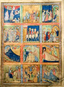 詩篇の葉、カンタベリーキリスト教会、c1155-1160 作： Unbekannt