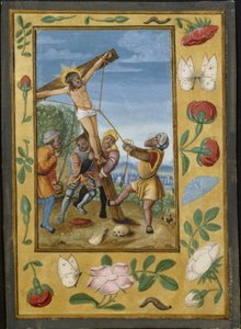 ブックからの葉：十字架の上昇、c。 1510-1520。 作： Unbekannt