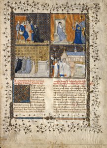 Valerius Maximus の写本からの葉、フランス語、約。 1380-90。 作： Unbekannt