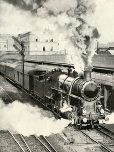 ブダペストを去る。 1935-36年に中央駅から急行列車が出発します。 作： Unbekannt