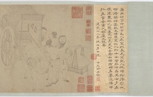 子牛を置き去りにする、明王朝、16世紀。 作： Unbekannt