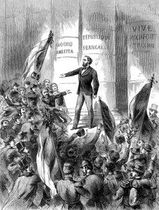 1870年9月4日、フランス共和国を宣言するレオンガンベッタ1882-1884