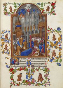 Les Très Riches Heures du Duc de Berry, Folio 158r - The Christmas Mass 作： Unbekannt