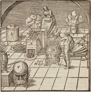 銅の分析装置 - Lazarus Eckerの「Description des minerais et des principales methodes d