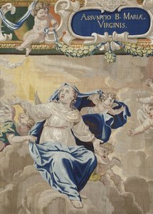 聖母の生涯。「聖母被昇天） 詳細 シャルル・ポアソン（1609-1667）のデッサンをもとにピエール・ダムールの工房で製作されたウールとシルクのタペストリー。 作： Unbekannt