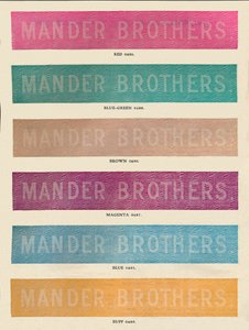ライノタイプの実践-Mander Brothers advert、1910
