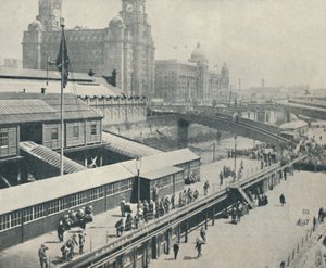 リバプールランディングステージは、1937年にイギリスで最も興味深いリバーフロントの1つです。 作： Unbekannt