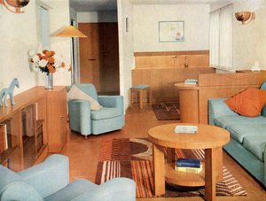 Bird Iles Ltd.、ロンドン、1937年のリビングルーム。