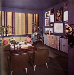 ウィリアムパールマンが設計したアパートのリビングルーム、1949年。 作： Unbekannt
