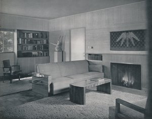 名誉イーストンとアリーンホェレンが1942年にロサンゼルスの家に設計したリビングルーム 作： Unbekannt