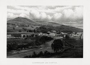 スランゴスレンと城、デンビーシャー、北ウェールズ、1896 作： Unbekannt