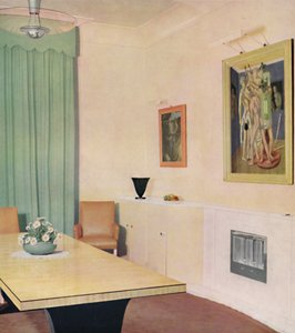 キリコ、1938年の絵画とロンドンのダイニングルーム