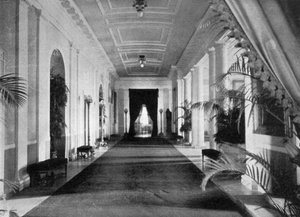 長い廊下、ホワイトハウス、ワシントン、アメリカ、1908