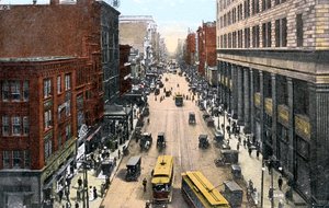 米国、ペンシルベニア州フィラデルフィアの市庁舎からマーケットストリートに沿って東を見ると、c1900年代 作： Unbekannt