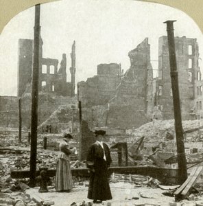 エリスとパウエルStsの角から北東を見る、1906年。 作： Unbekannt