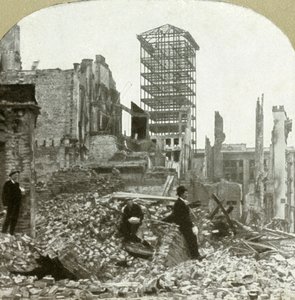 南を見て、サッターとストックトンの角、1906年。 作： Unbekannt