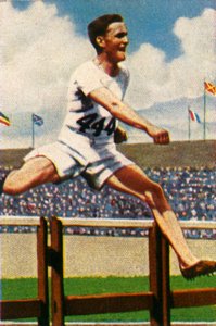 ロードバーリー卿、勝者、400 mハードル、1928年。 作： Unbekannt