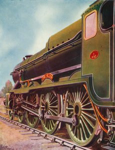 1935〜36年、サザン鉄道が所有する最も強力な機関車の1つであるネルソン卿。 作： Unbekannt