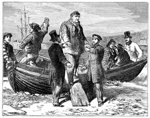 ルイ・フィリップがニューヘブンに到着、1848年、1900年 作： Unbekannt