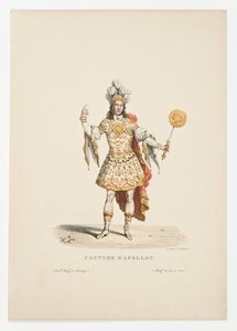 1654年のバレエNoces deThétisetPéléeでのアポロとしてのルイ14世 作： Unbekannt