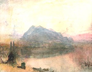 ルツェルンとリギ：初期の夜明け、c1840s、c1900。 作： Unbekannt