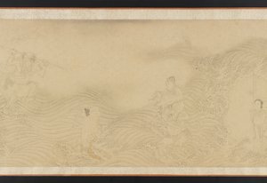 陸と海を横断する羅漢、明または清王朝、17世紀。 作： Unbekannt