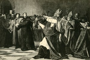 ワームの国会でのルター、1521年、1890年。 作： Unbekannt