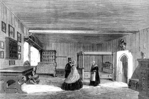 ヴァルトブルク城、ドイツのアイゼナハ、1862年にルターの部屋 作： Unbekannt